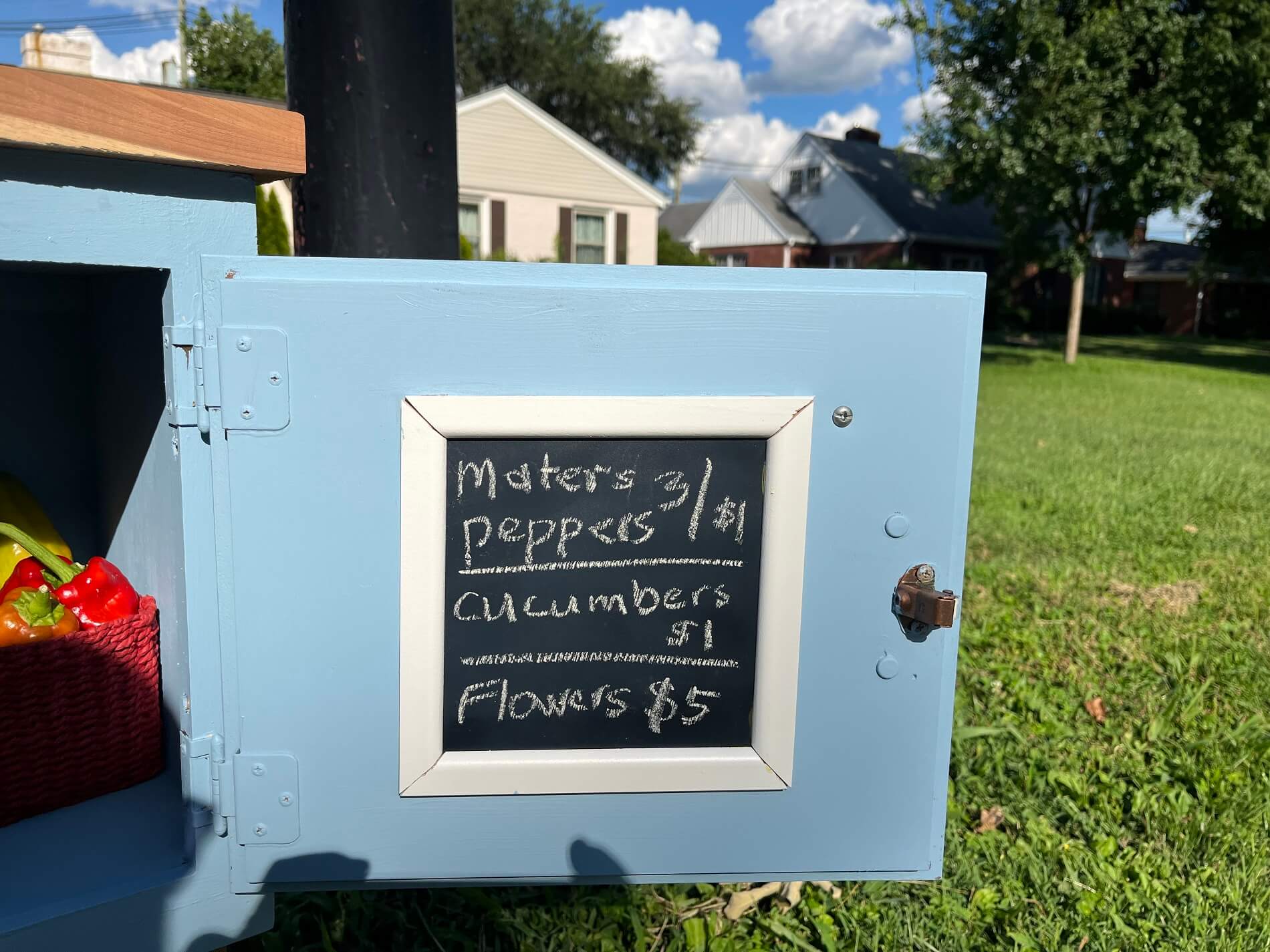 The price list on the cutest little produce stand